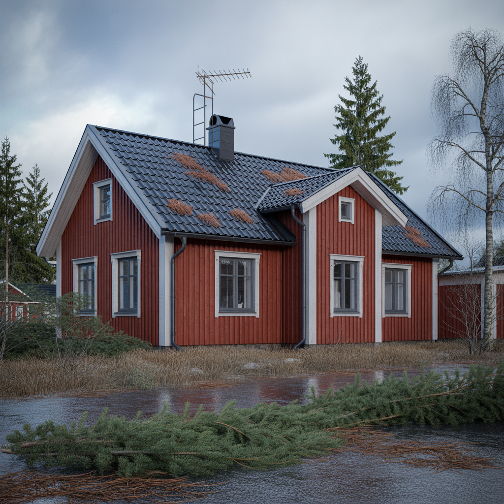 kontroll av taket efter storm checklista for villaagare