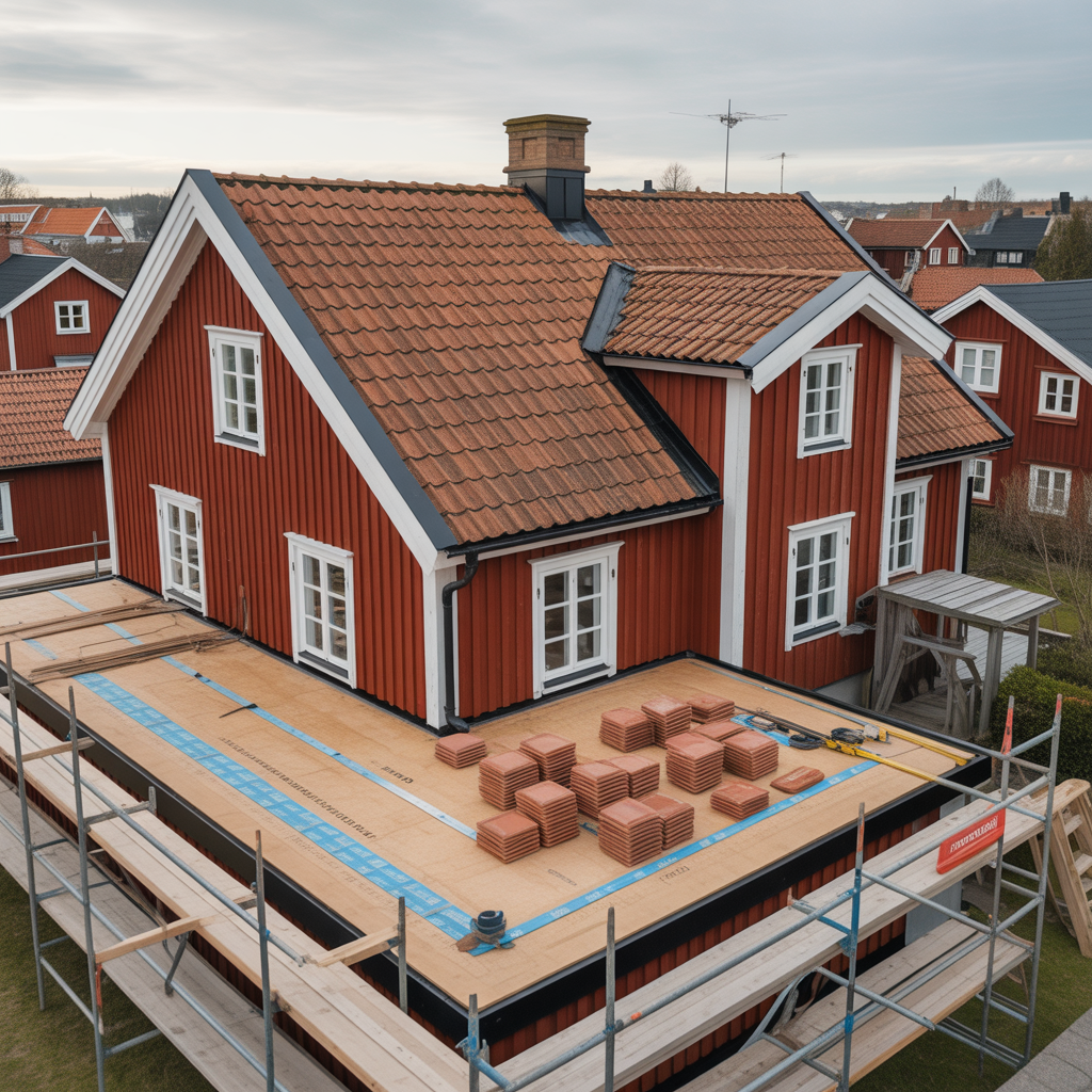 sa raknar du kostnaden for takbyte pris per kvadratmeter