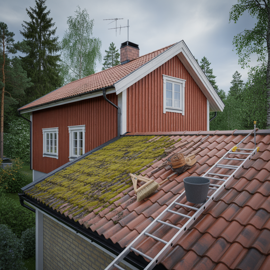 mossa pa takpannor guide till rengoring och forebyggande